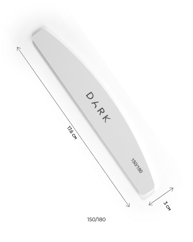 DARK Set of files - half-moon on foam white, 25 pcs (150/180 grit)