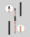 Dark Double-ended brush black — spatula, rounded gel brush 9 mm