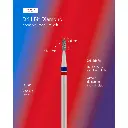 Diamond bit "drop" blue-red, L-5.0 mm, Ø2.1 mm