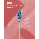 Tungsten carbide bit "corn" red (blue coating), L-15,0 mm, Ø6,0 mm