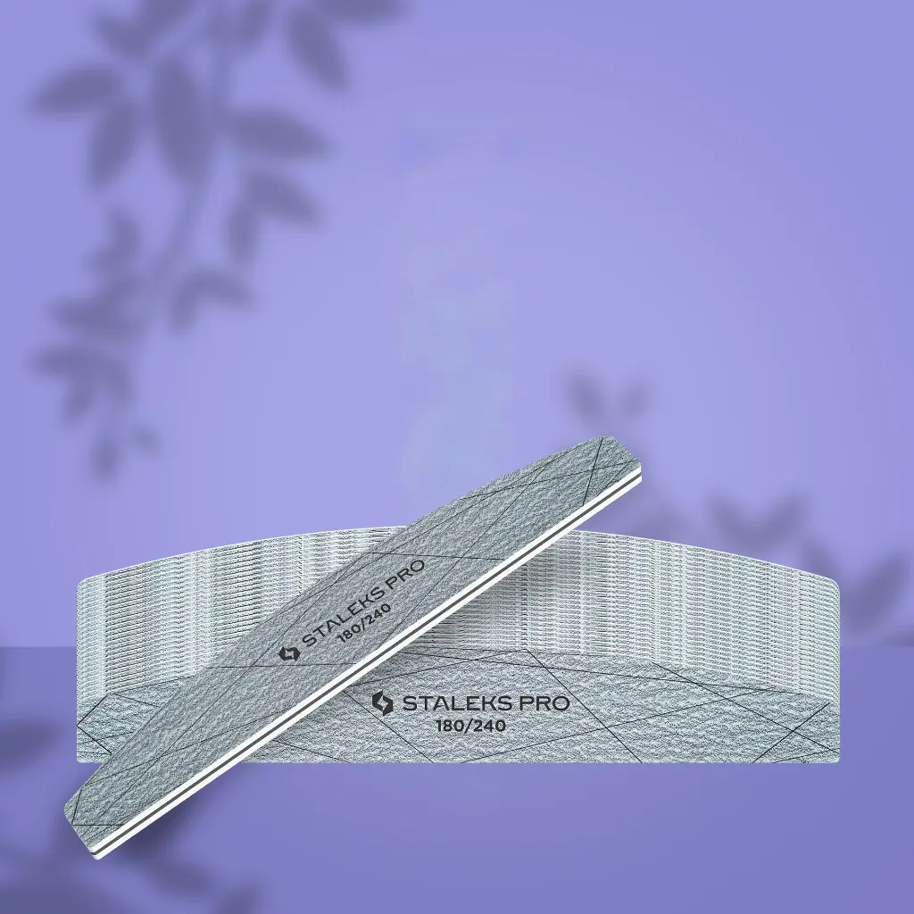 STALEKS SMART 40 Crescent mineral nail file, 180/240 grit (25 pc) 