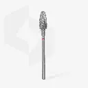 STALEKS EXPERT Carbide nail drill bit corn red, head diameter 6 mm, working part 14 mm