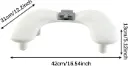 Cojín Reposamanos para Manicura con Soporte Ajustable para Teléfono, Soporte Portátil para Manos, Accesorio de Manicura, Cojín de Mesa Adecuado para S, Blanco