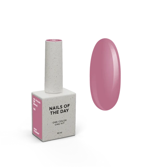 NAILSOFTHEDAY Gel Polish Rib [Rebra] 063 – Rosy Nude Gel Polish with One-Coat Coverage, 10 ml