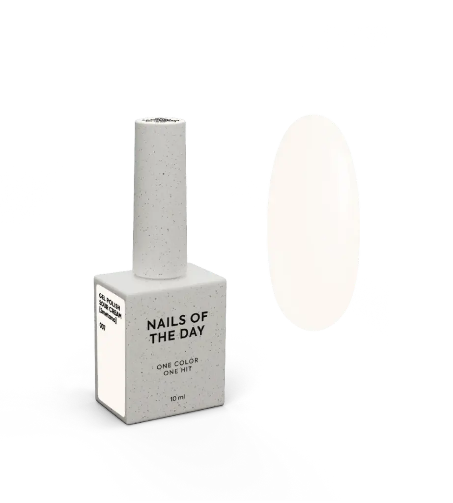 NAILSOFTHEDAY Gel Polish Sour Cream [Smetana] 007 – Airy Creamy Milky Gel Polish, 10 ml 