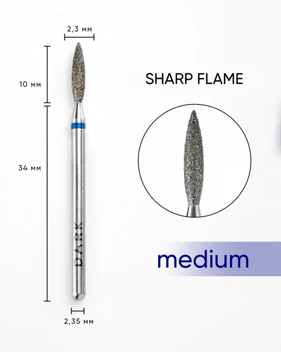 DARK Sharp Flame drill bit 2.3x8 mm (Red) 