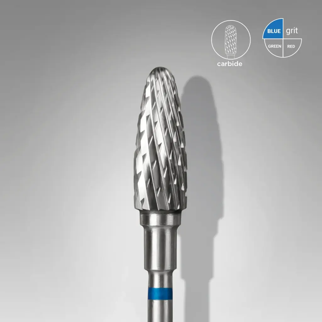 STALEKS EXPERT Fresa de metal duro tipo «maíz» azul, diámetro 5 mm, parte de trabajo 13 mm