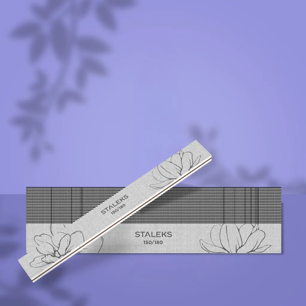 STALEKS EXPERT 20 — Прямая минеральная пилка для ногтей, абразивность 150/180 (25 шт.)