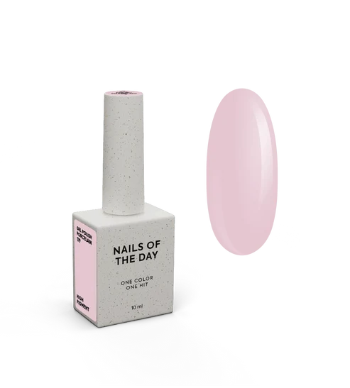 NAILSOFTHEDAY Gel Polish Porcelain 179 — rosa empolvado suave, 10 ml