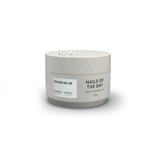NAILSOFTHEDAY Builder Gel 08 — lechoso, 15 ml