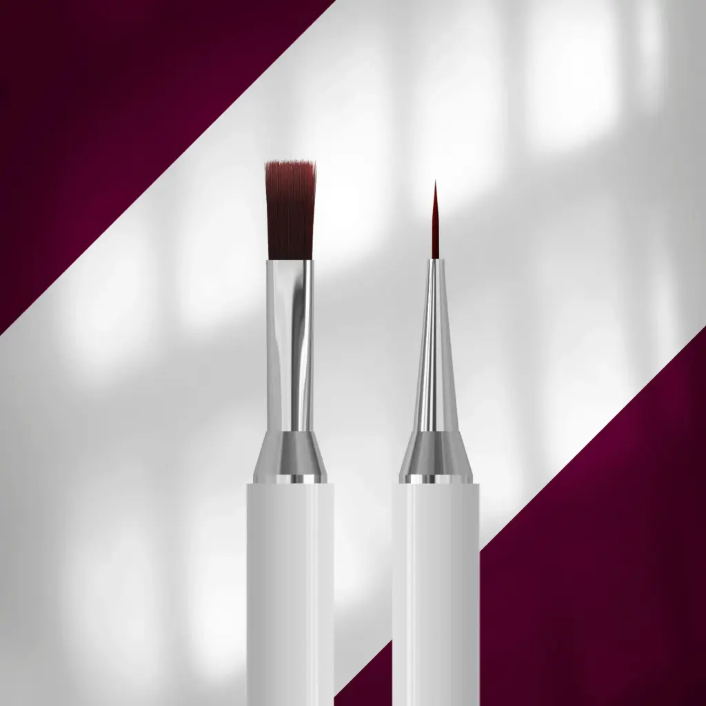 Staleks Pincel doble EXCLUSIVE 08/03 — gel / liner, 10 mm / 10 mm