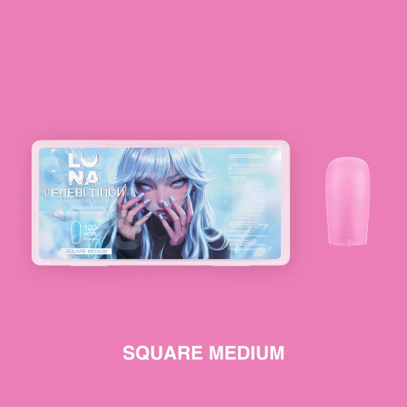 Lunamoon Gel Tips Square Medium