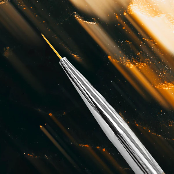 NAILSOFTHENIGHT Nail Art Brush, liner, 10 mm with a convenient transparent handle with an iridescent effect STALEKS