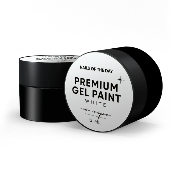 NAILSOFTHEDAY Premium gel paint White no wipe — gel paint without a sticky layer, 5 ml
