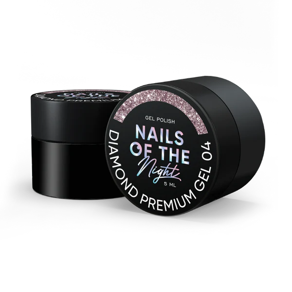 Nails Of The Day Diamond Premium gel – gel polish 04 — pink-gold gel polish with fine metallic nail polish, 5 ml