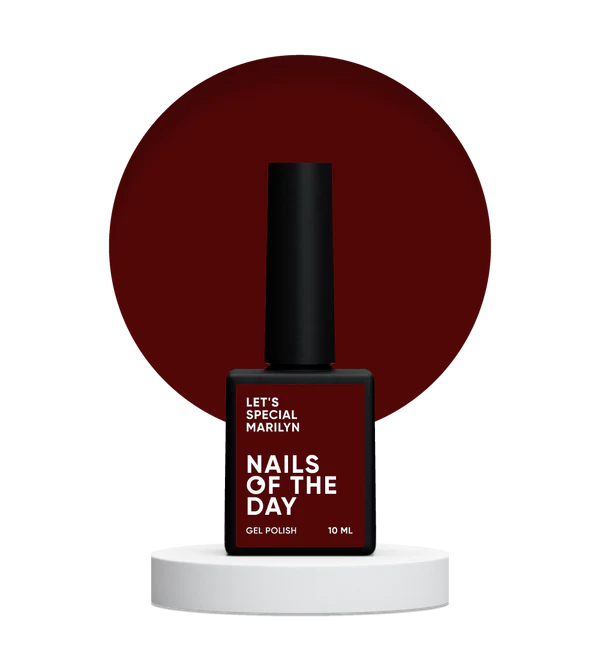 Nails Of The Day Let's special Marilyn — baked blood gel nail polish covering one layer, 10 ml