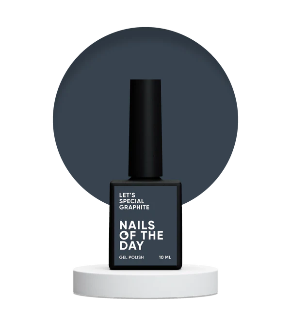 Let's special Graphite — graphite gel polish for nails covering in one layer, 10 ml