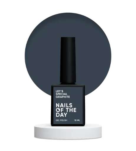 Let's special Graphite — graphite gel polish for nails covering in one layer, 10 ml