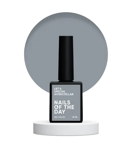 Nails Of The Day Let's special Interstellar — milky gray gel nail polish covering one layer, 10 ml