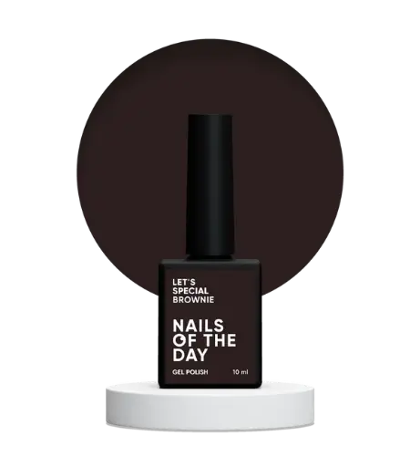 Nails Of The Day Let's Special Brownie — cool brown gel nail polish, covering in one layer, 10 ml
