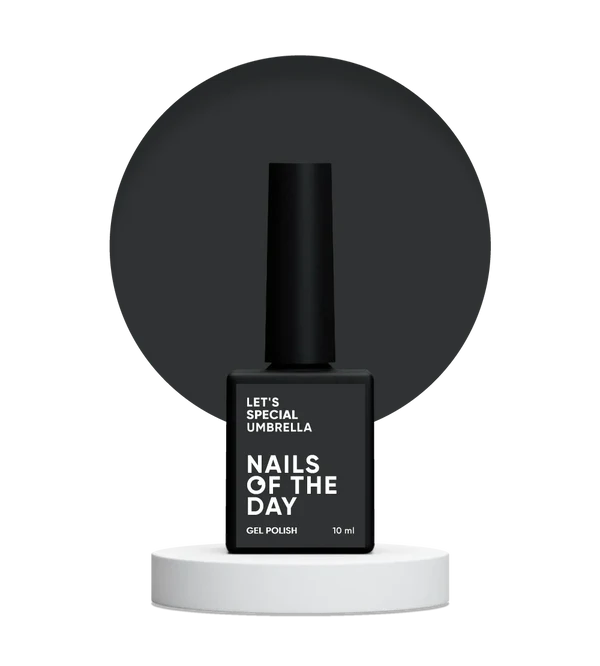 Nails Of The Day Let's Special Umbrella - dark graphite gel nail polish covering one layer, 10 ml