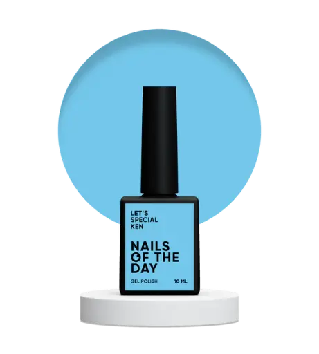 Nails Of The Day Let's special Ken — a special sky blue gel nail polish that overlaps in one layer, 10 ml