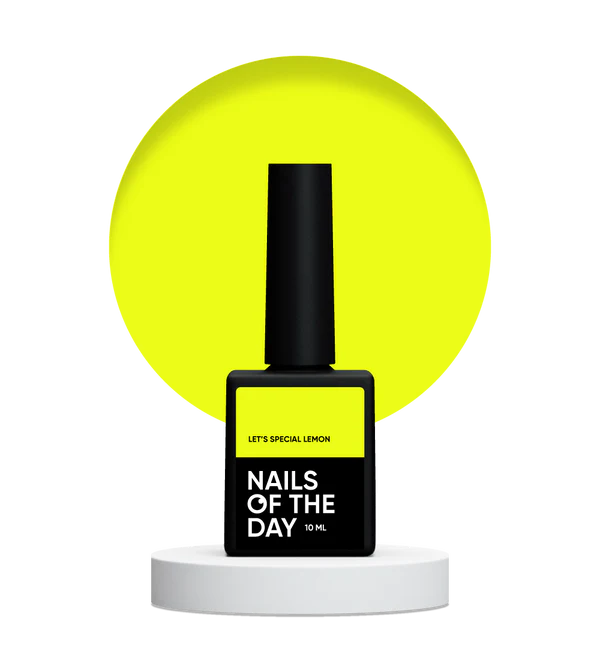 Nails Of The Day Let's special Lemon - a special neon-lemon gel polish overlapping in one layer, 10 ml