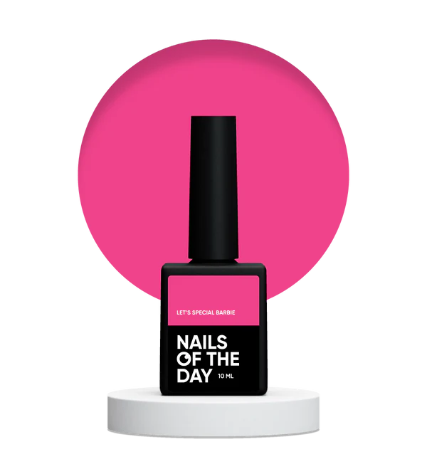 Nails Of The Day Let's special Barbie - a special neon pink gel polish overlapping in one layer, 10 ml