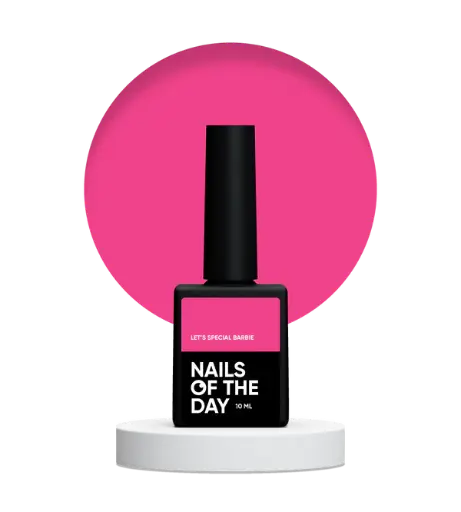 Nails Of The Day Let's special Barbie - a special neon pink gel polish overlapping in one layer, 10 ml