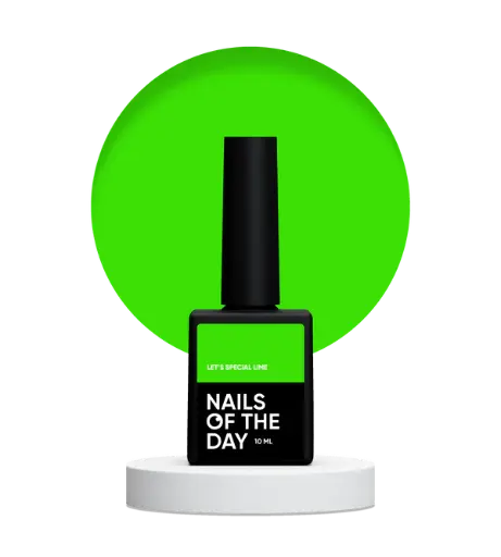 Nails Of The Day Let's special Lime - a special neon-lettuce gel polish overlapping in one layer, 10 ml