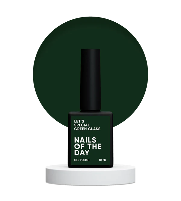 Nails Of The Day Let's special Green glass — emerald gel polish for nails covering in one layer, 10 ml