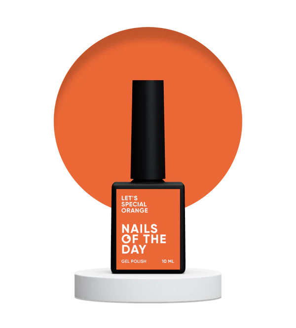 Nails Of The Day Let's special Orange - special orange/carrot gel nail polish overlapping in one layer, 10 ml
