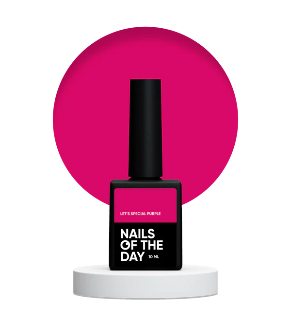 Nails Of The Day Let's special Purple - a special bright pink gel polish overlapping in one layer, 10 ml