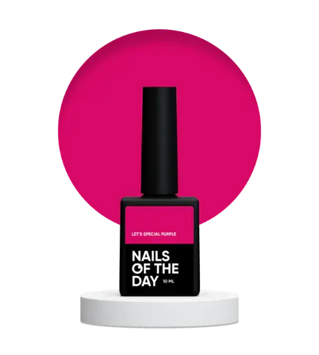 Nails Of The Day Let's special Purple - a special bright pink gel polish overlapping in one layer, 10 ml