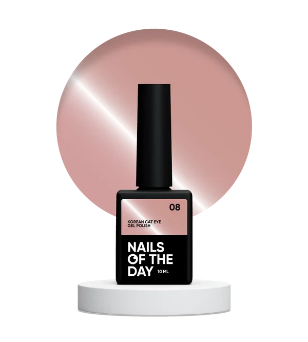 Nails Of The Day Korean cat eye 08 – warm beige gel polish cat eye, 10 ml