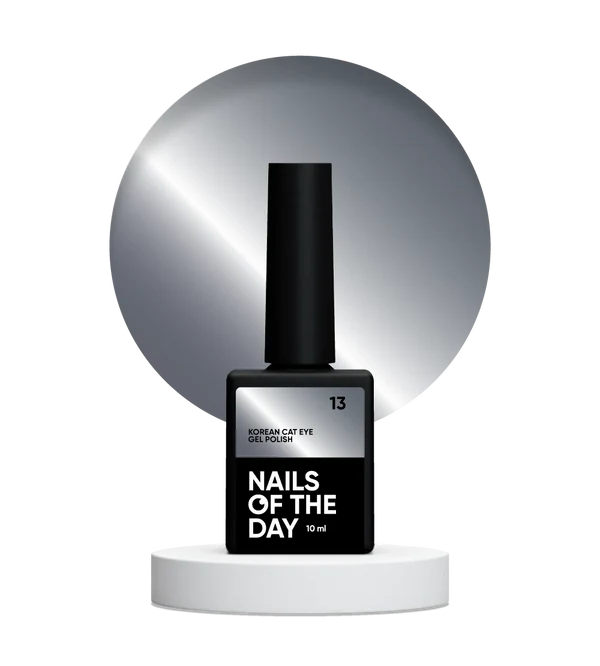 Nails Of The Day Korean cat eye 13 - dark gray cat eye gel polish, 10 ml