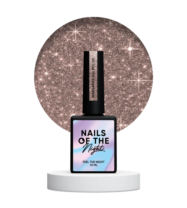 Nails Of The Night Margarita gel polish — pink nude reflective gel nail polish, 10 ml