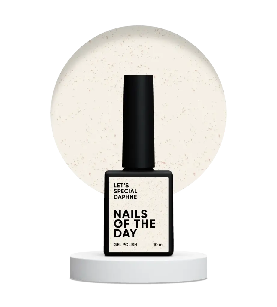 Nails Of The Day Let's special Daphne - milky with golden melt gel nail polish, 10 ml