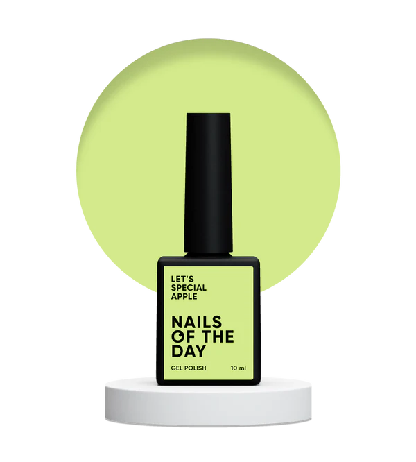 Nails Of The Day Let's special Apple - lime pastel gel nail polish covering in one layer, 10 ml