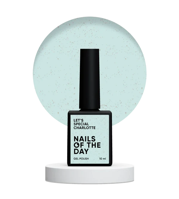 Nails Of The Day Let's special Charlotte - mint blue with gold plating gel nail polish, 10 ml