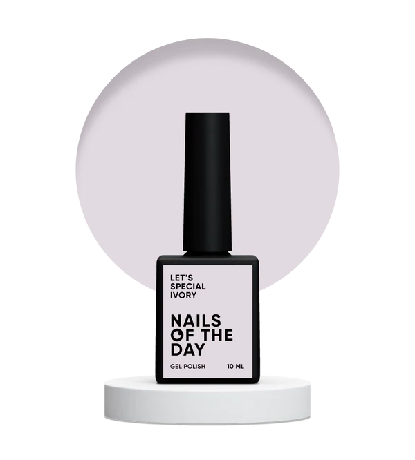 Nails Of The Day Let's special Ivory — cream nail polish gel covering in one layer, 10 ml