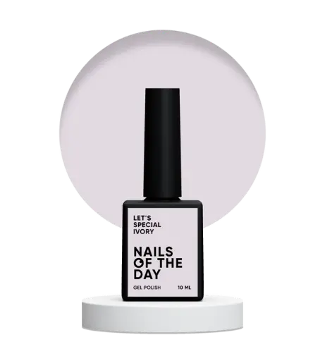 Nails Of The Day Let's special Ivory — cream nail polish gel covering in one layer, 10 ml