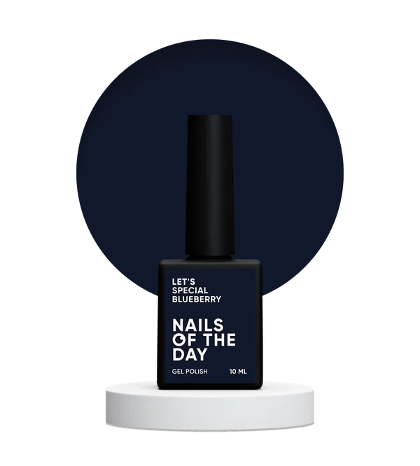 Nails Of The Day Let's special Blueberry - deep blue gel nail polish covering one layer, 10 ml