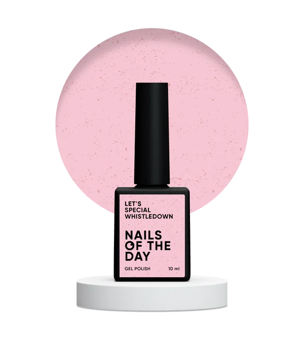Nails Of The Day Let's special Whistledown - pink with gold glitter gel nail polish, 10 ml