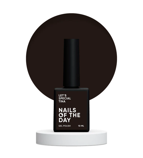 Nails Of The Day Let's special Tina — warm ripe cherry gel nail polish covering one layer, 10 ml