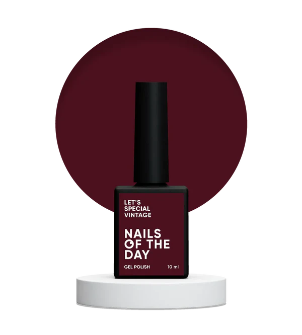 Nails Of The Day Let's Special Vintage - classic burgundy single-layer gel nail polish, 10 ml