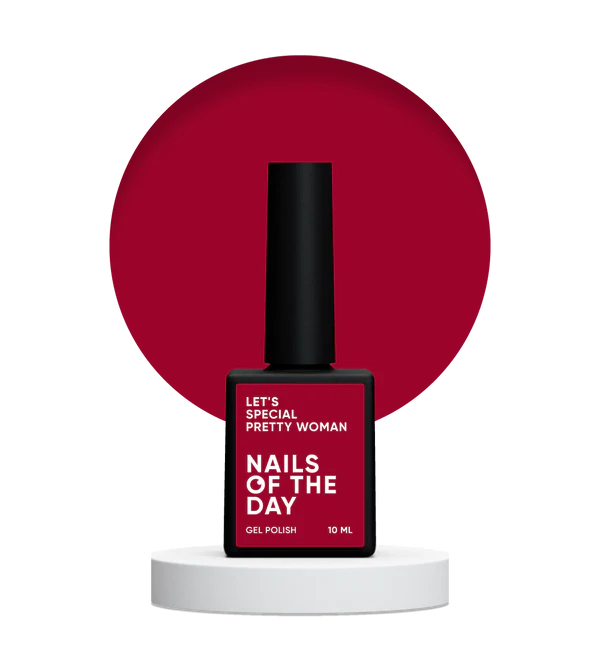 Nails Of The Day Let's special Pretty Woman — raspberry gel nail polish covering one layer, 10 ml