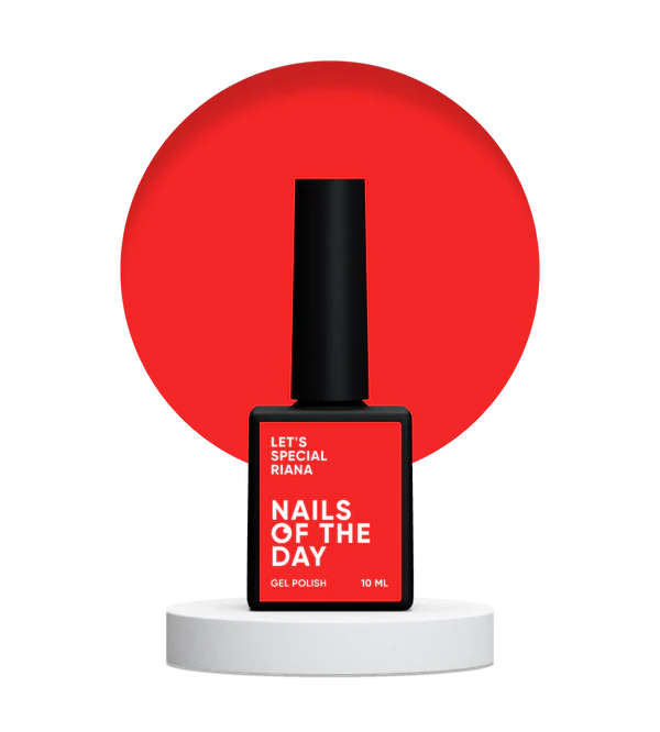 Nails Of The Day Let's special Riana - bright crimson gel nail polish covering one layer, 10 ml