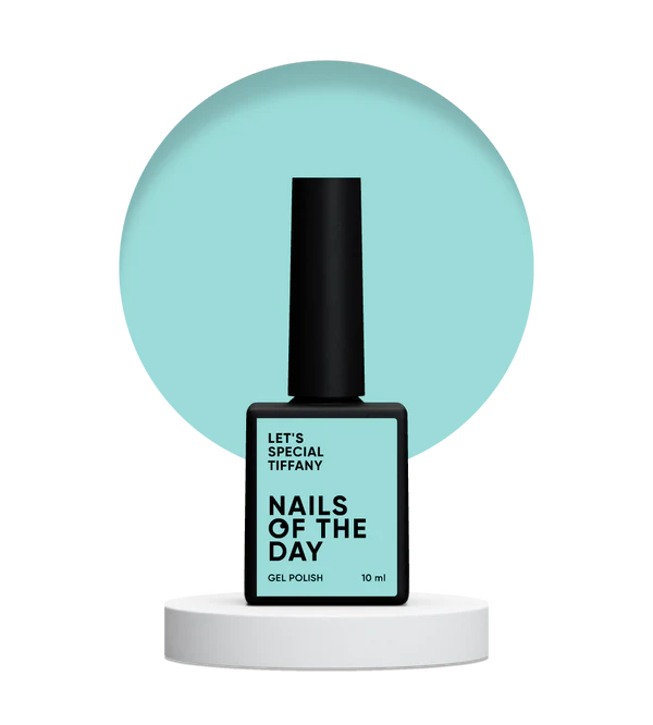 Nails Of The Day Let's special Tiffany — soft turquoise gel nail polish covering one layer, 10 ml