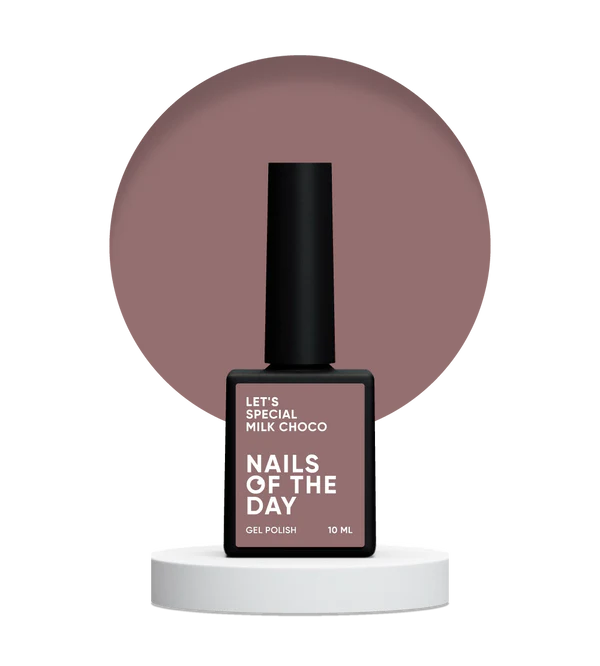 Nails Of The Day Let's special Milk Choco — warm chocolate gel polish for nails covering one layer, 10 ml